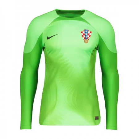 Kroatië Doelman Thuisshirt WK voetbal 2022 Groene Lange Mouw